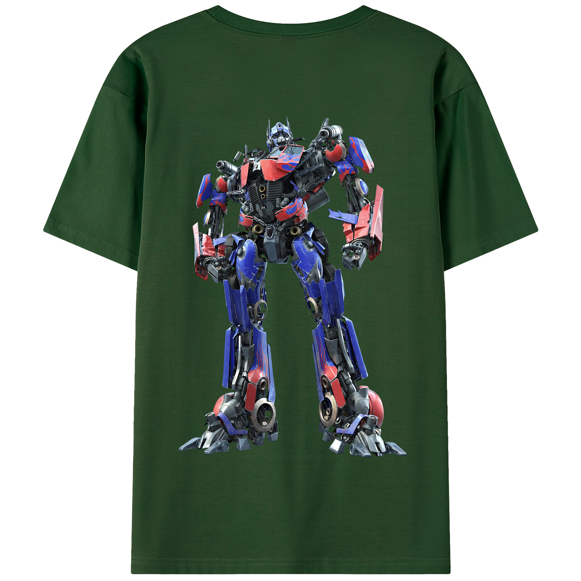 （画像用） Transformers トランスフォーマー 綿100％半袖Tシャツ（背面プリント）